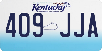 KY license plate 409JJA