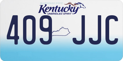 KY license plate 409JJC