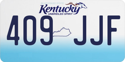 KY license plate 409JJF