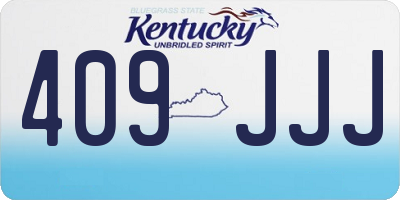 KY license plate 409JJJ