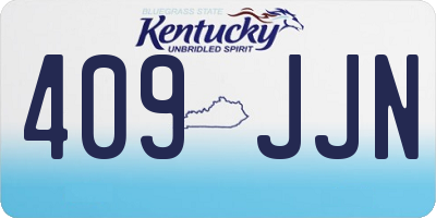 KY license plate 409JJN