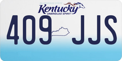 KY license plate 409JJS