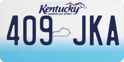 KY license plate 409JKA