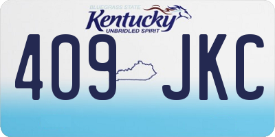 KY license plate 409JKC