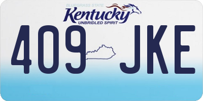 KY license plate 409JKE