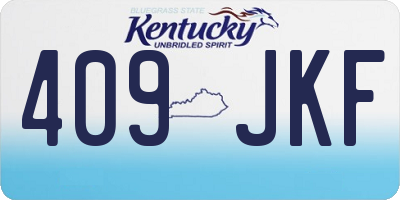 KY license plate 409JKF