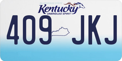 KY license plate 409JKJ