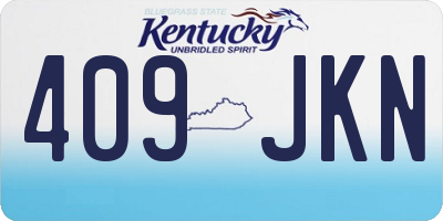 KY license plate 409JKN