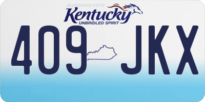 KY license plate 409JKX