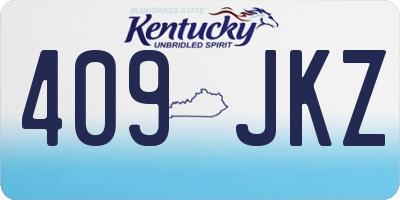 KY license plate 409JKZ