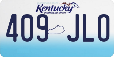 KY license plate 409JLO