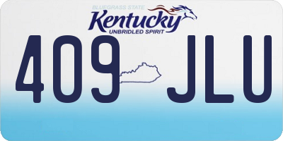 KY license plate 409JLU