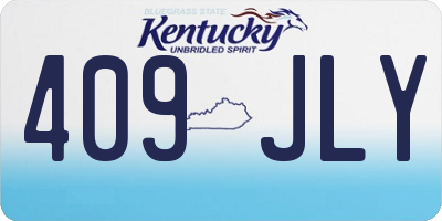 KY license plate 409JLY