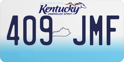 KY license plate 409JMF