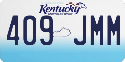 KY license plate 409JMM