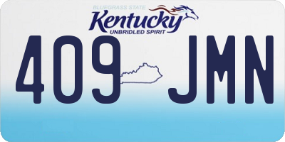 KY license plate 409JMN