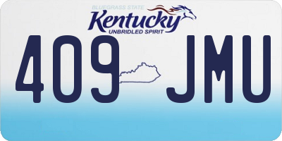 KY license plate 409JMU