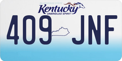 KY license plate 409JNF