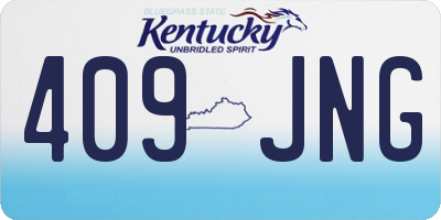 KY license plate 409JNG