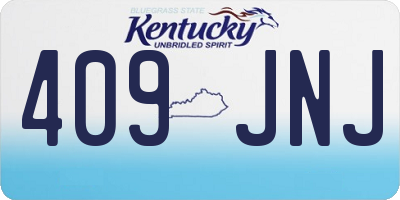 KY license plate 409JNJ