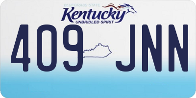 KY license plate 409JNN