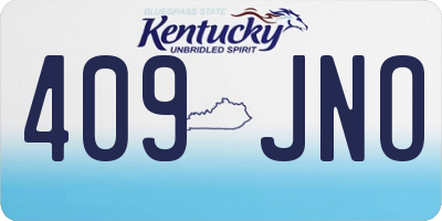 KY license plate 409JNO