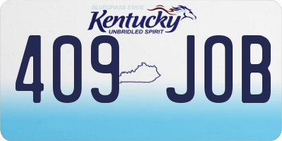 KY license plate 409JOB