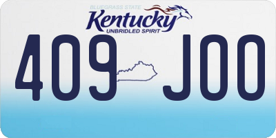 KY license plate 409JOO