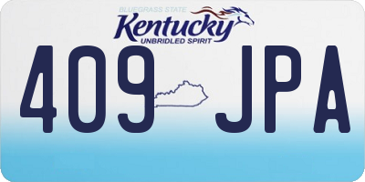 KY license plate 409JPA