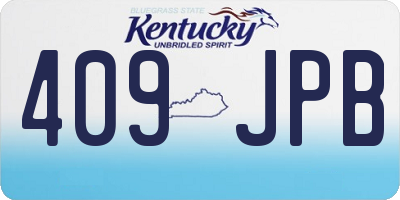 KY license plate 409JPB