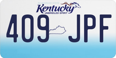 KY license plate 409JPF