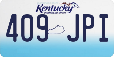 KY license plate 409JPI