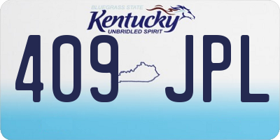 KY license plate 409JPL