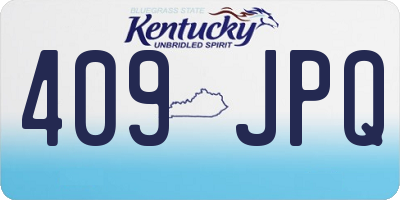 KY license plate 409JPQ