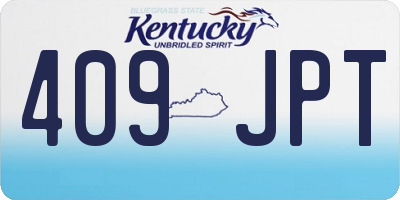 KY license plate 409JPT