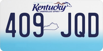 KY license plate 409JQD