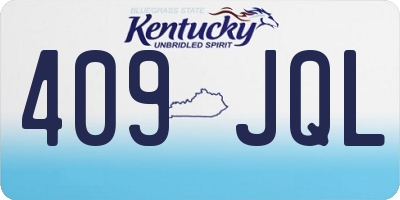 KY license plate 409JQL