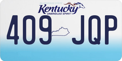 KY license plate 409JQP