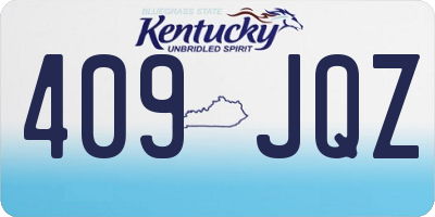 KY license plate 409JQZ