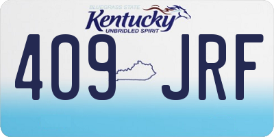 KY license plate 409JRF
