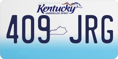 KY license plate 409JRG