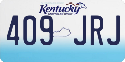 KY license plate 409JRJ
