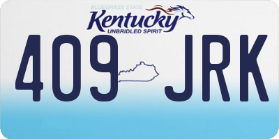KY license plate 409JRK