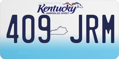 KY license plate 409JRM