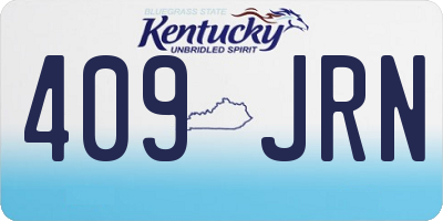 KY license plate 409JRN