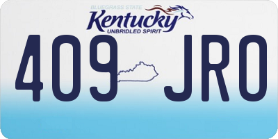 KY license plate 409JRO