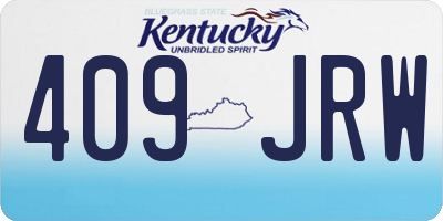 KY license plate 409JRW