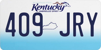 KY license plate 409JRY