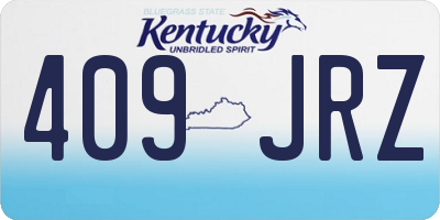 KY license plate 409JRZ