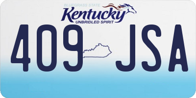 KY license plate 409JSA